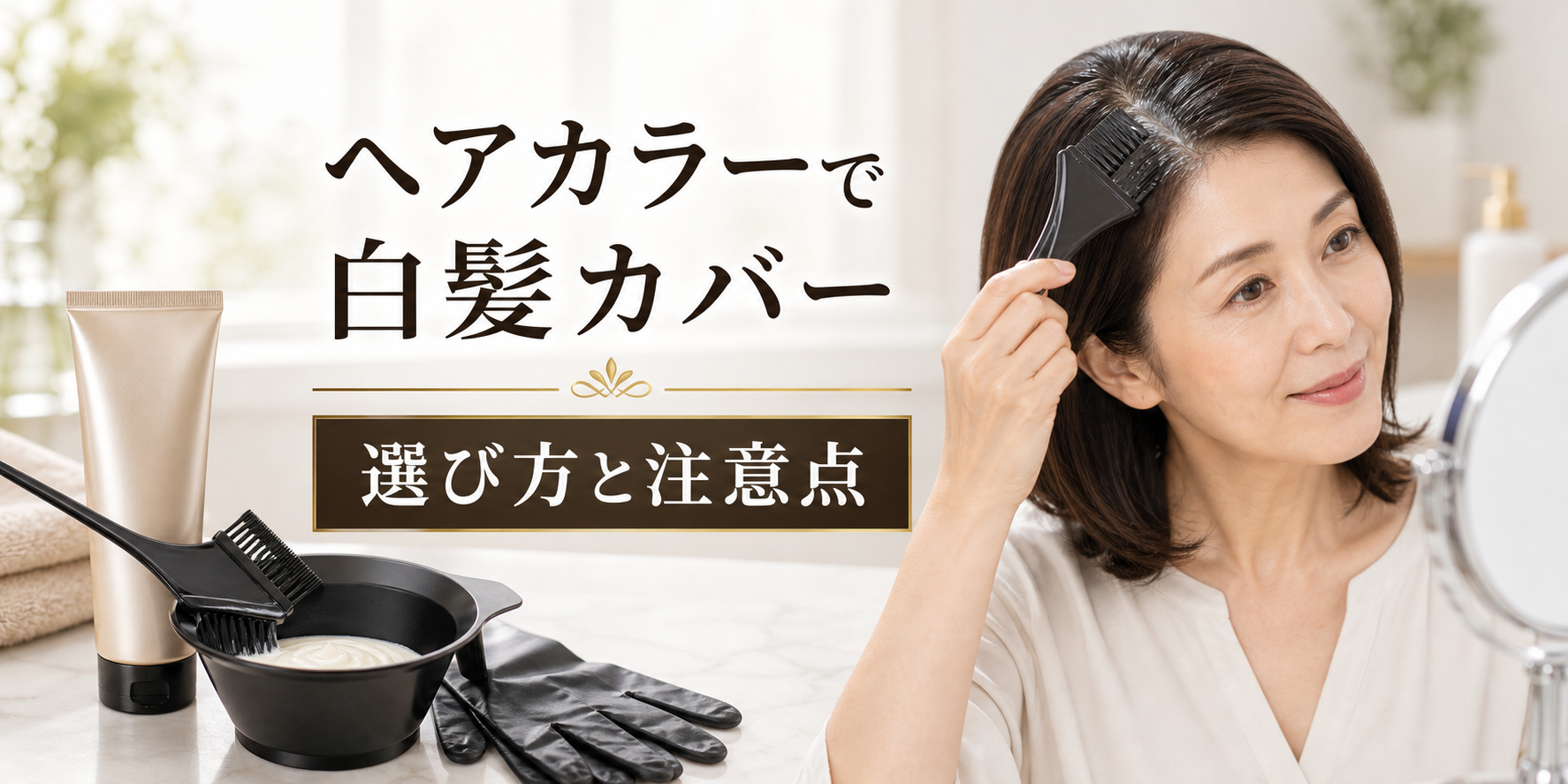 ヘアカラーで白髪をしっかりカバーしたい人へ|選び方と注意点